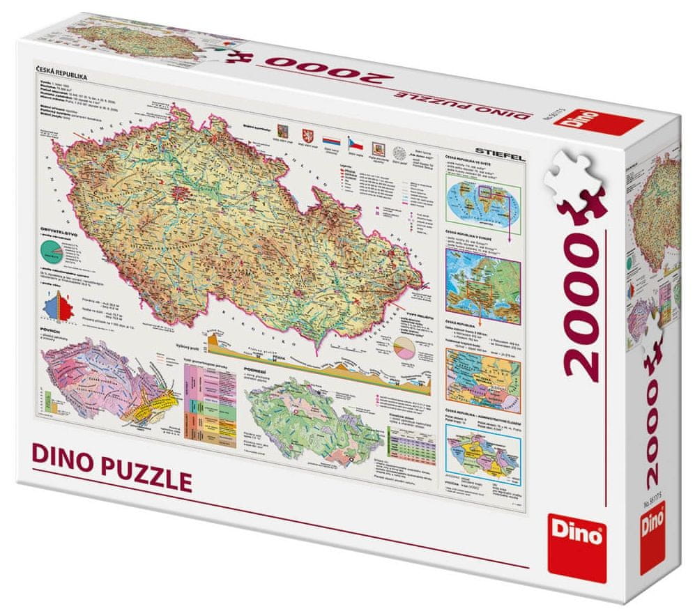 DINO Mapy Českej republiky 2000 dielikov